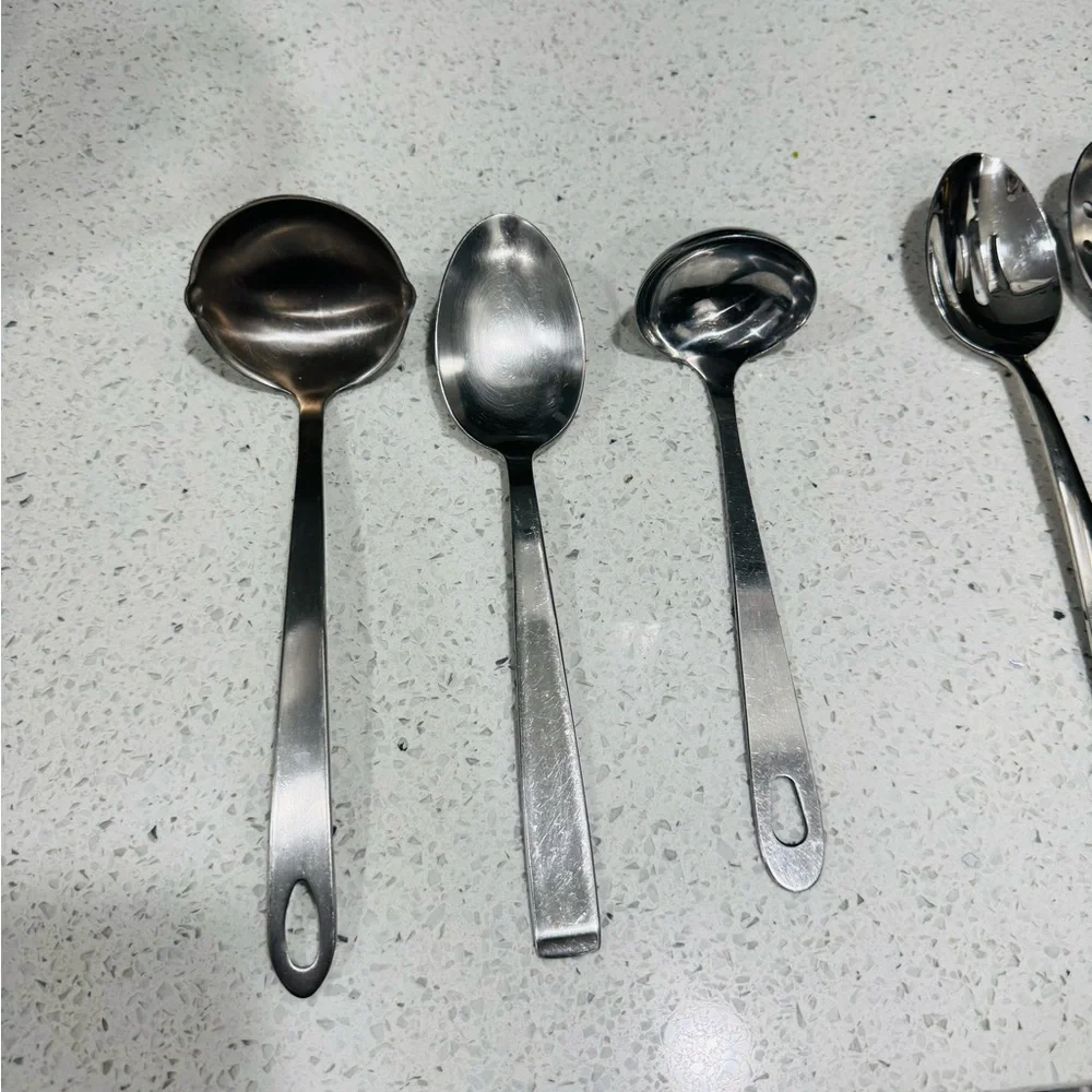 Oneida silverware mix 9 Piece Mixing serving spoons Stainless Steel